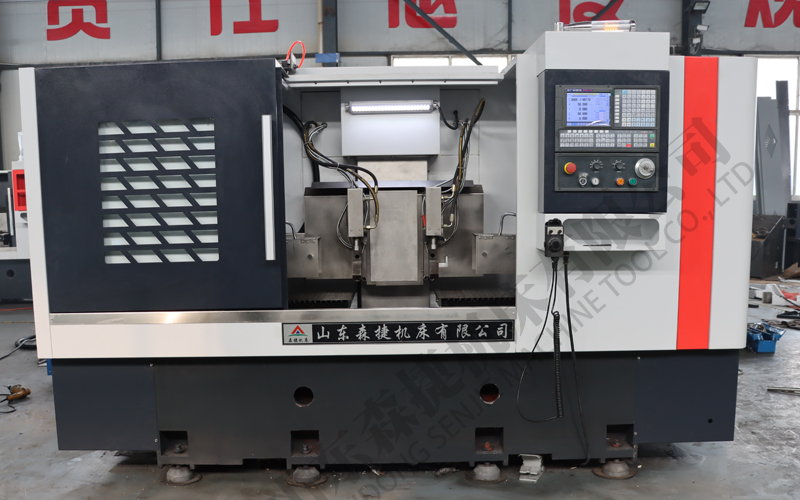 立式刮端面打中心孔銑打機實拍