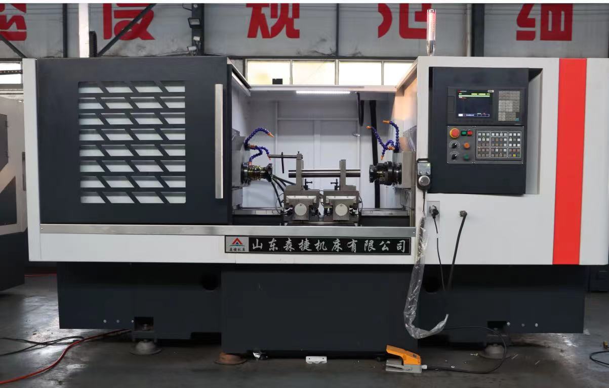 客戶定制的銑端面機床正在進行試件